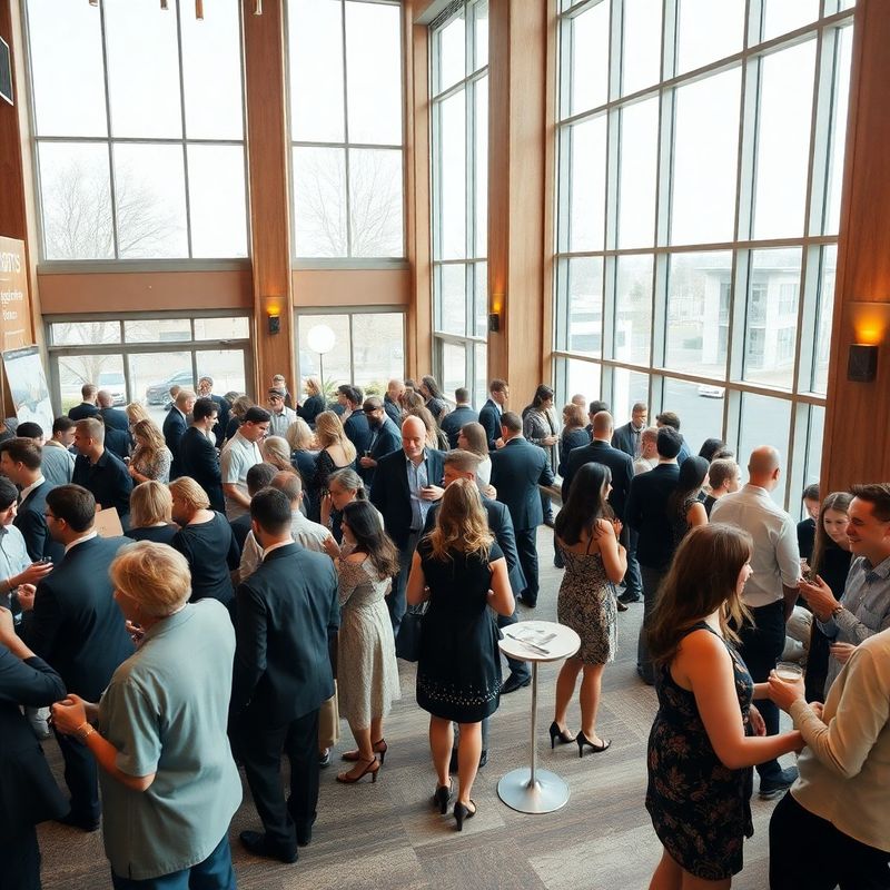 Vancouver event reception with guests around cocktail stations